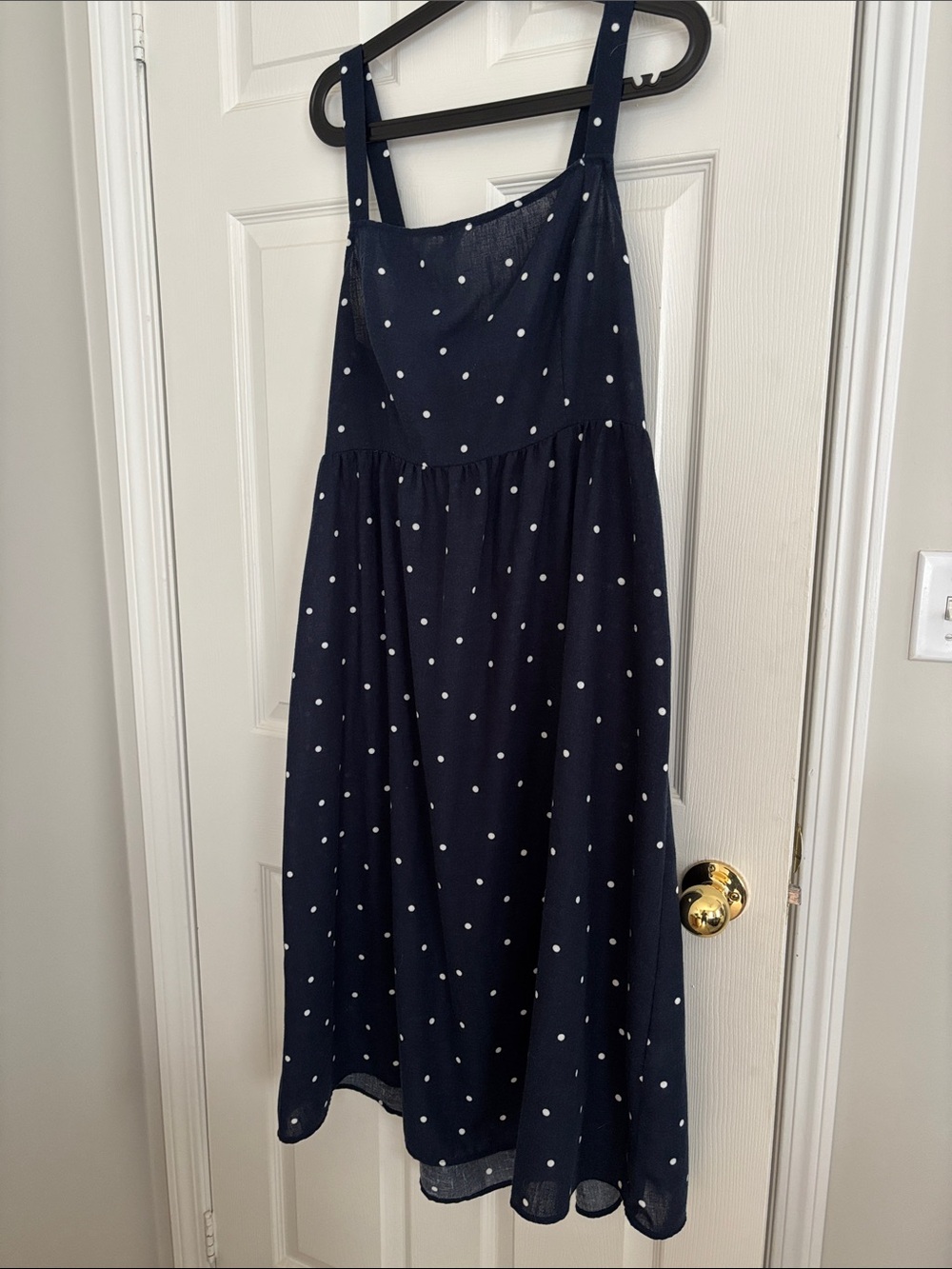 Reitmans Navy Blue Polka Dot Sundress